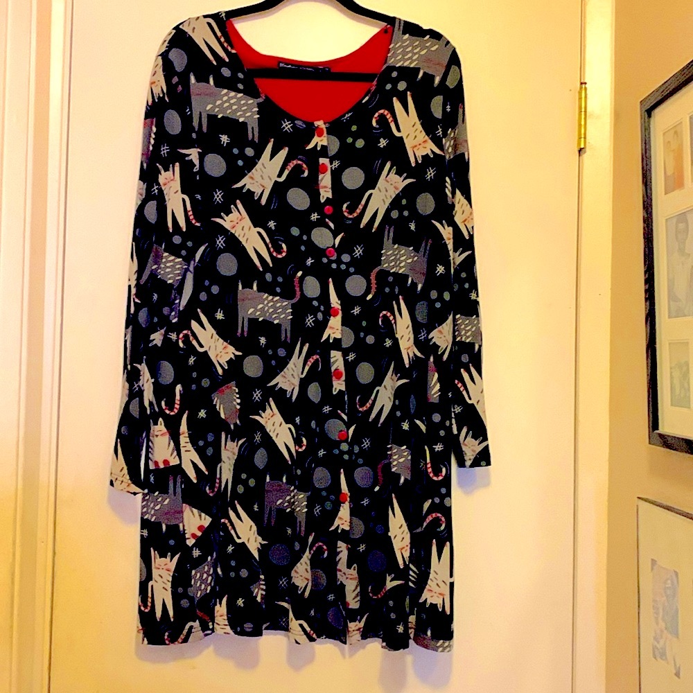 Gudrun Sjoden “Crazy Cats” Top/Cardigan L